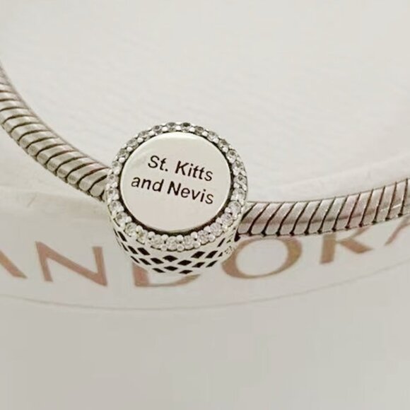 Pandora Saint Kitts and Nevis Monkey Dangle Charm Travel Pendant, S925 Sterling - Picture 3 of 3